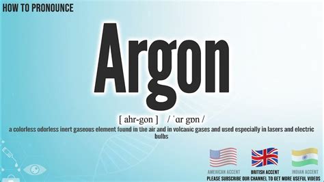 how to pronounce argon|Argon .